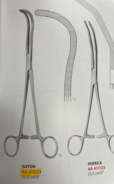 GUYON/STILLE/HERRICK KIDNEY PED.CLAMP FCPS.23.0 CM2
