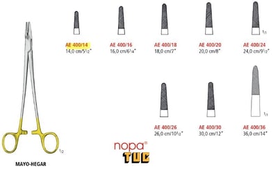 MAYO-HEGAR NEEDLE HOLDER TUC 14.0/16.0 CM For veterinary use1