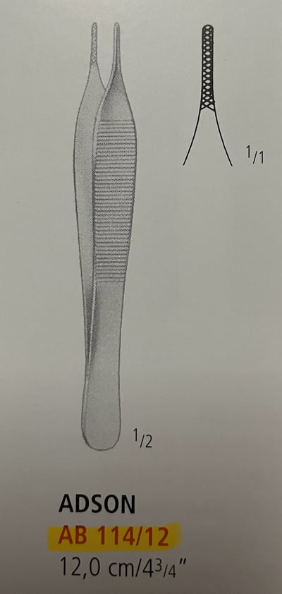 Forcep,Tissue/dressing,Adson 12cm5