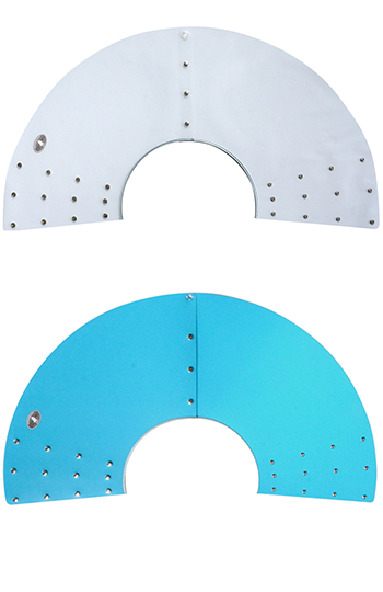 金屬扣頸圈-透明或藍色6L1