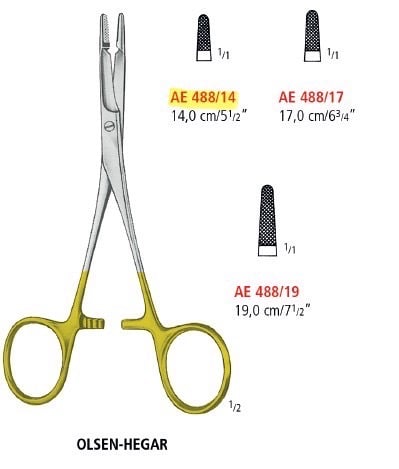 OLSEN-HEGAR NEEDLE HOLDER/SCS. TUC  For veterinary use3