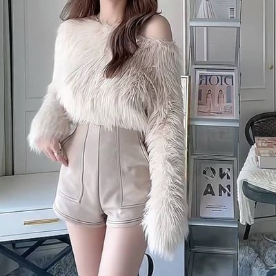 海毛兩穿短版毛衣｜三色1