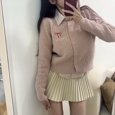 麂皮高腰百摺裙｜三色4