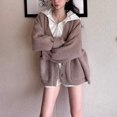 厚磅針織毛衣外套｜四色5