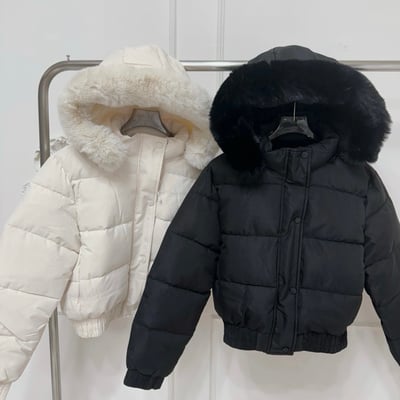 超保暖內刷毛帽子可拆鋪棉外套｜二色9