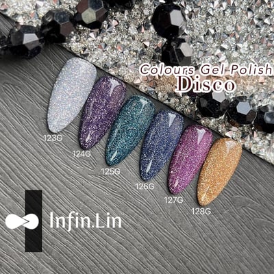 infin.Lin｜彩色甲油膠-碎鑽系列（123-128）8
