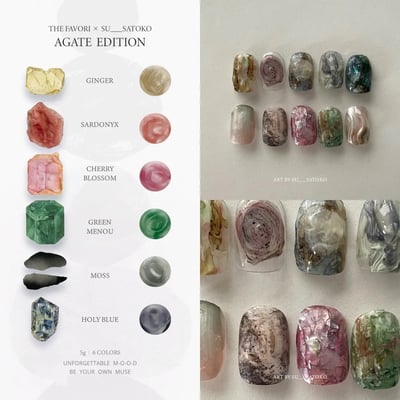 THE FAVORI｜THE FAVORI x SATOKO AGATE凝膠 6色3