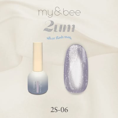 my&bee｜ 2微米碎鑽甲油膠-銀（2S-01~2S-12）9