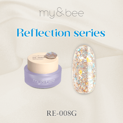 my&bee｜幻彩MIX亮片膠4g（RE-001G~RE-012G）12