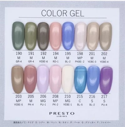 PRESTO｜罐裝色膠（190-217）2.7g1