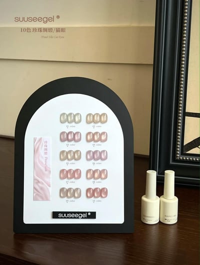 Suuseegel束色｜珍珠綢緞玻璃珠貓眼10色8