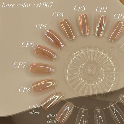 enoi｜鏡面粉cinderella powder（CP1-CP8、gloss clear、white silver）3