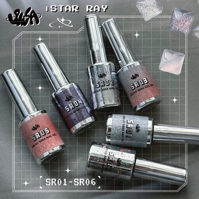SiiSA｜星鐳亮粉甲油（SR01-SR06）1