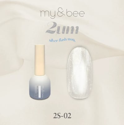 my&bee｜ 2微米碎鑽甲油膠-銀（2S-01~2S-12）5
