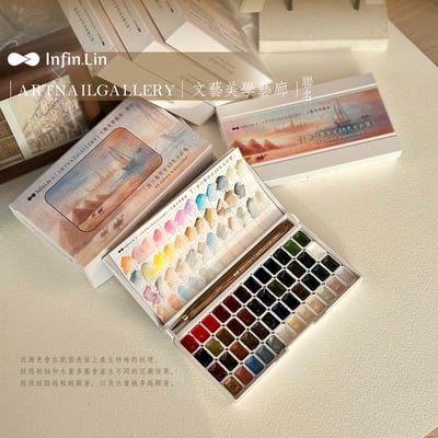 infin.Lin｜旅行藝術家48色水彩盤7