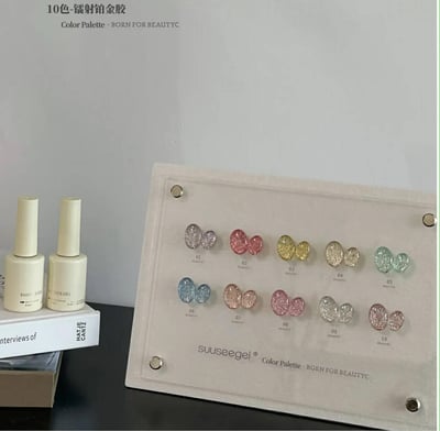 Suuseegel束色｜鐳射鉑金膠10色4