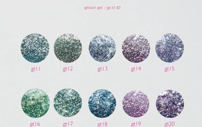 enoi｜亮粉凝膠galitter（gt11-gt20）3g1