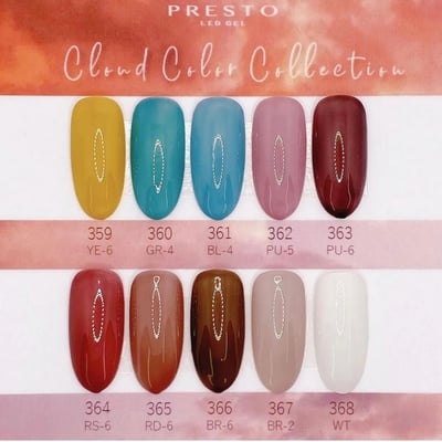 PRESTO｜罐裝色膠（359-368）2.7g1