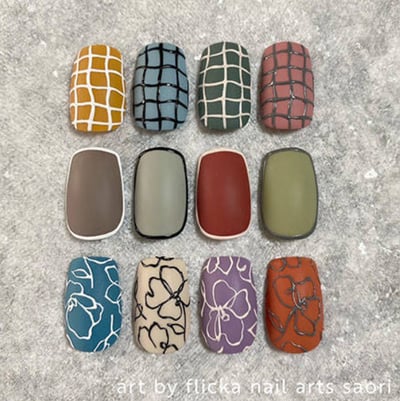 flicka nail arts｜免清劃線膠（黑/白/象牙白/灰）1