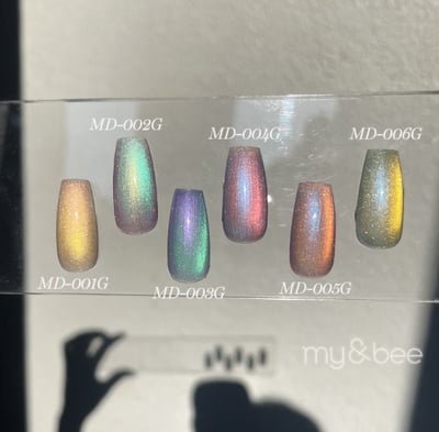 my&bee｜珠光貓眼膠8ml（MD-001G~MD-006G）1