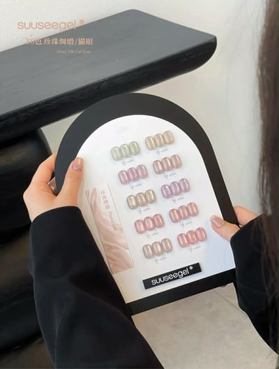 Suuseegel束色｜珍珠綢緞玻璃珠貓眼10色3