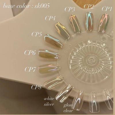 enoi｜鏡面粉cinderella powder（CP1-CP8、gloss clear、white silver）6