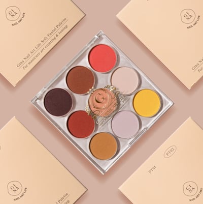 Ruyiya璐意雅｜GINA美甲藝術粉彩盤9色2