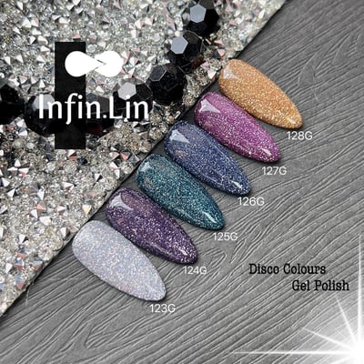 infin.Lin｜彩色甲油膠-碎鑽系列（123-128）9