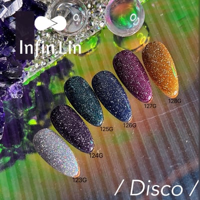infin.Lin｜彩色甲油膠-碎鑽系列（123-128）6