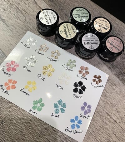 Ageha｜奶油彩繪凝膠（黑/白/金/銀）4