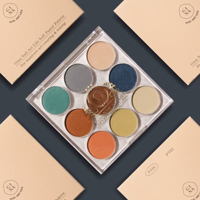 Ruyiya璐意雅｜GINA美甲藝術粉彩盤9色1