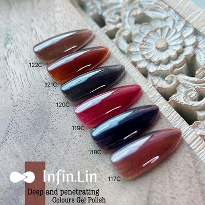 infin.Lin｜彩色甲油膠-深透系列（117-122）4