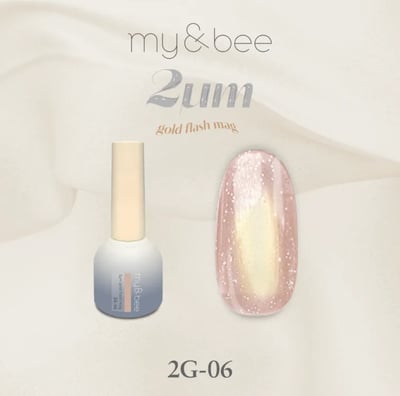 my&bee｜ 2微米碎鑽甲油膠-金（2G-01~2G-12）9