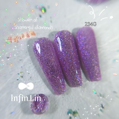 infin.Lin｜彩色甲油膠-碎鑽流星雨系列（230-237）5