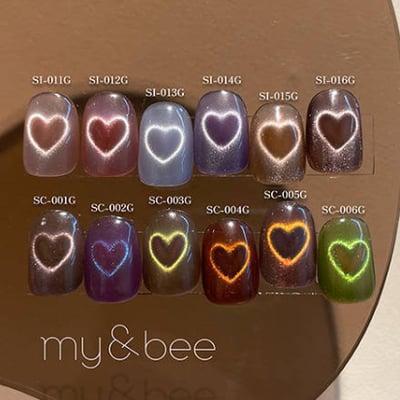 my&bee｜彩色絲光貓眼膠8ml（SC-001G~SC-006G、SI-011G~SI-016G）1