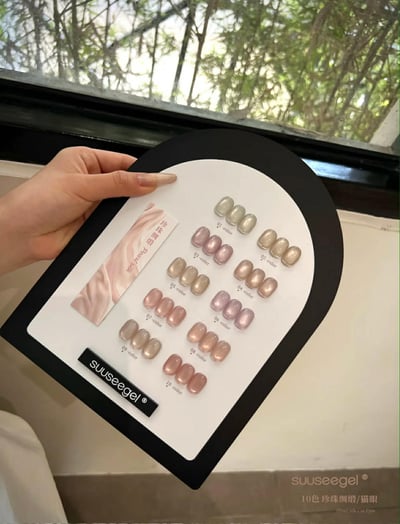 Suuseegel束色｜珍珠綢緞玻璃珠貓眼10色2