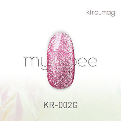 my&bee｜２in1極閃亮粉貓眼膠8ml（KR-001G~KR-012G）5