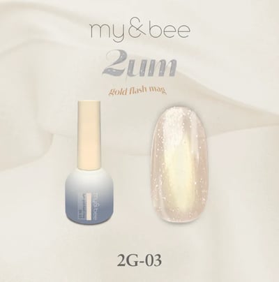 my&bee｜ 2微米碎鑽甲油膠-金（2G-01~2G-12）6