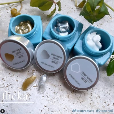 flicka nail arts｜免清金屬膠（金/銀）2