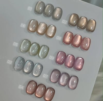 Suuseegel束色｜雪花頌玻璃珠貓眼9色1