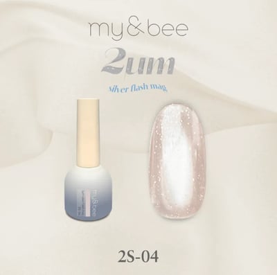 my&bee｜ 2微米碎鑽甲油膠-銀（2S-01~2S-12）7