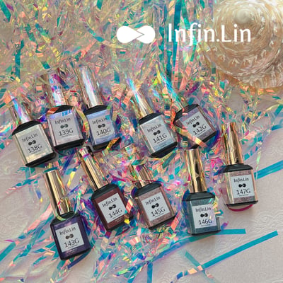 infin.Lin｜彩色甲油膠-碎鑽系列（138-147）3