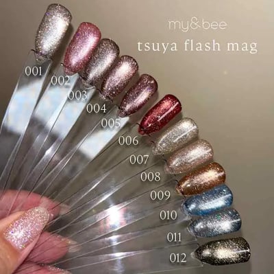 my&bee｜tsuya碎鑽貓眼甲油膠（TF-001G~TF-012G）1