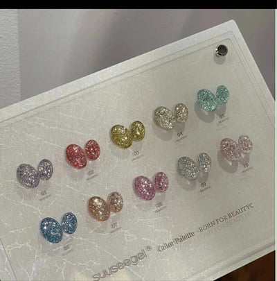 Suuseegel束色｜鐳射鉑金膠10色1