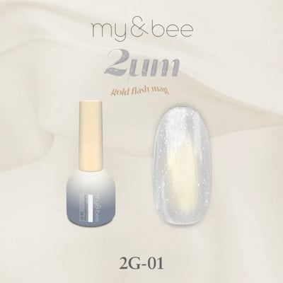 my&bee｜ 2微米碎鑽甲油膠-金（2G-01~2G-12）4