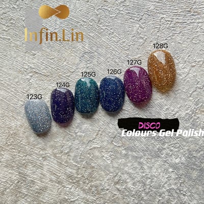infin.Lin｜彩色甲油膠-碎鑽系列（123-128）4