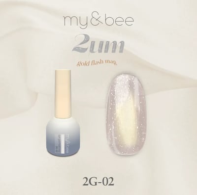 my&bee｜ 2微米碎鑽甲油膠-金（2G-01~2G-12）5