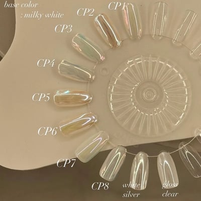 enoi｜鏡面粉cinderella powder（CP1-CP8、gloss clear、white silver）4