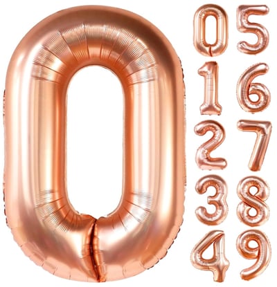 40吋 大玫瑰金數字1