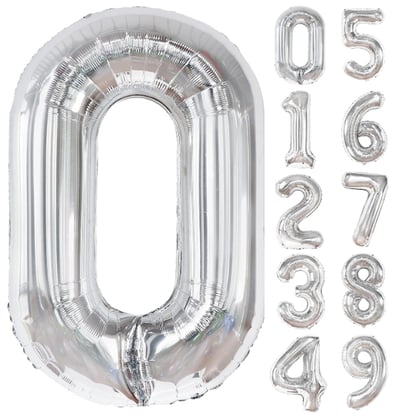 40吋 大銀色數字1